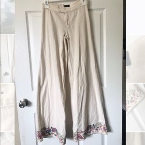 Vintage Wide Leg Canvas Pants